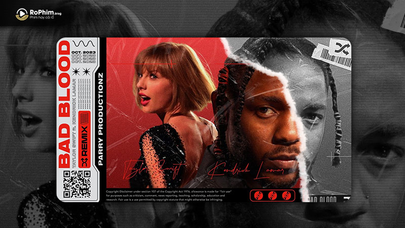 Ảnh remix Bad Blood với Kendrick Lamar và Taylor Swift – bản hit được mong đợi tại Super Bowl 2025.