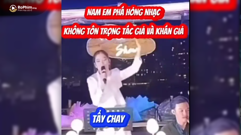 Nam Em bị chỉ trích vì màn trình diễn thiếu chuyên nghiệp và cách hát hời hợt.